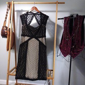 Dress L 90s Cottage Party Peasant Goth Event Wedding Graduation Pinup Retro